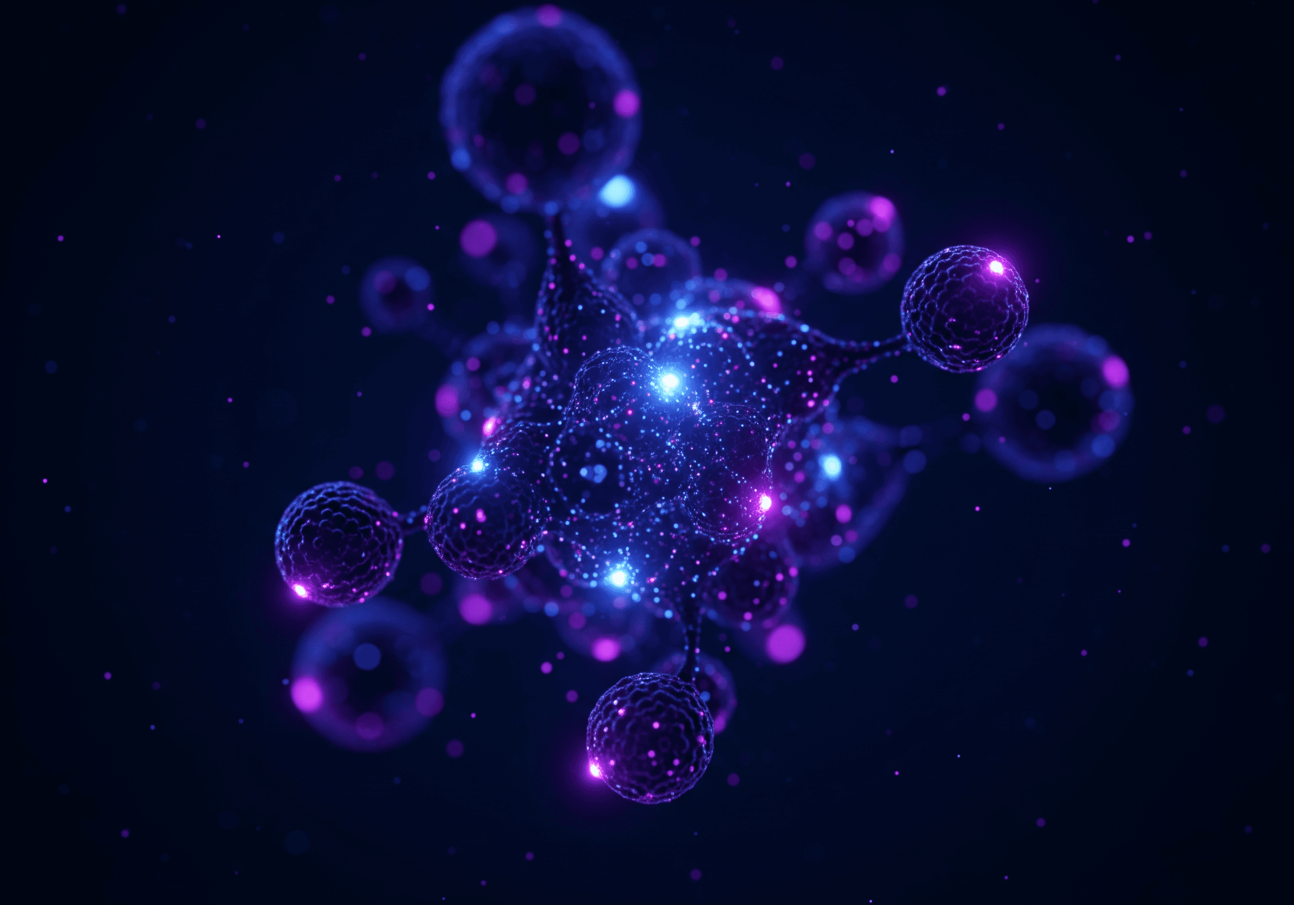 Abstract AI cluster network visualization