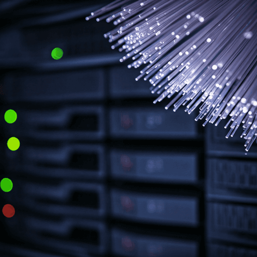 Server lights and fiber optics